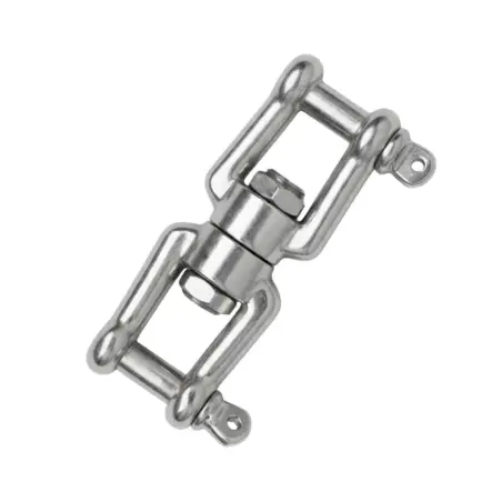 Grillete giratorio inoxidable para unir cabos y evitar torsiones en embarcaciones
