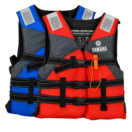 Chalecos salvavidas Yamaha 100 N para embarcaciones. Cómodos, seguros y de alta flotabilidad, ideales para navegación, deportes acuáticos y emergencias en el mar.