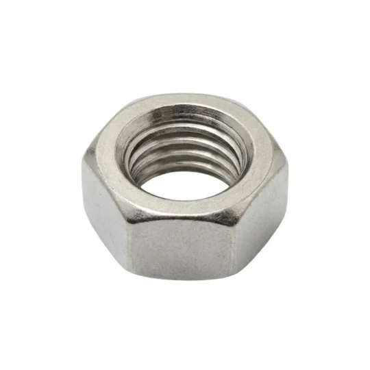 Tuerca inoxidable hexagonal M3 para tornillos de rosca métrica en embarcaciones
