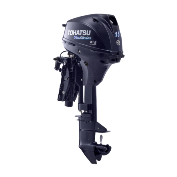 Motor Fueraborda Tohatsu 15HP: compacto, fiable y eficiente. Ideal para embarcaciones pequeñas, pesca y recreo. Bajo consumo y alto rendimiento.