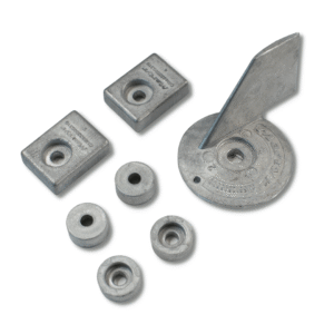 Kit completo de ánodos para motores fueraborda Suzuki. El kit esta compuesto por 7 ánodos de SUZUKI Fuerabordas 40 - 50 Caballos