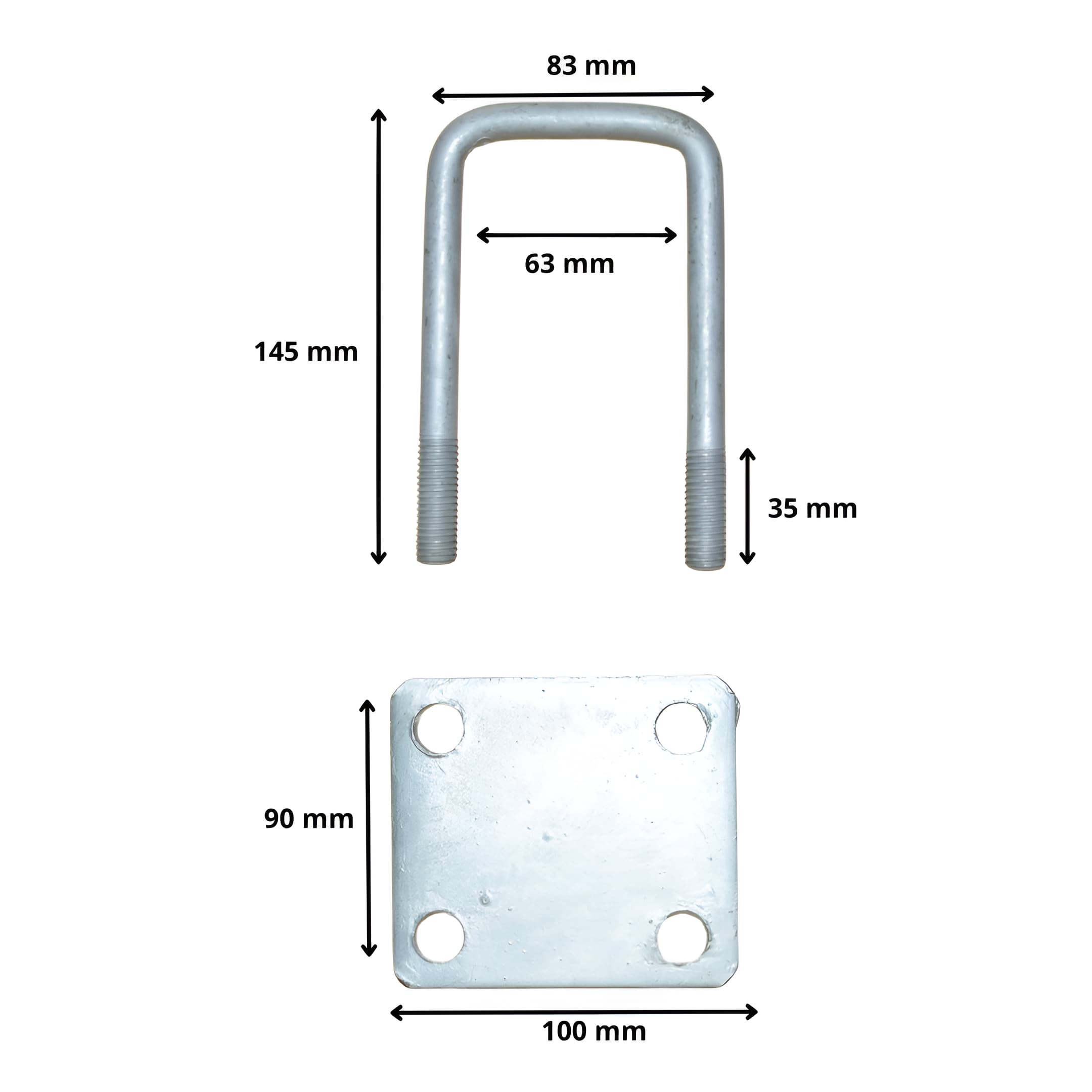 Abarcones galvanizados pletina remolques - Imagen 5