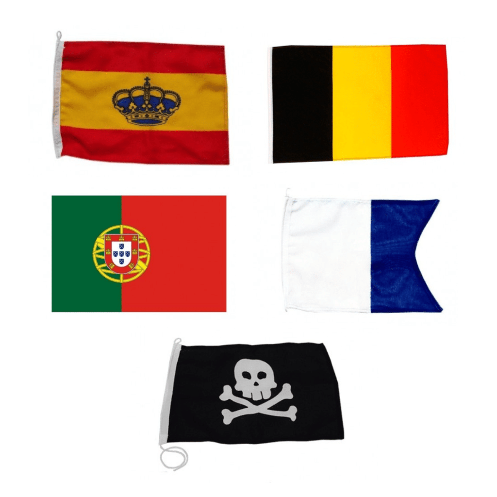 Banderas De Mano Vikingas Con Barco Estampado – Ideales Para Fiestas, Desfiles Y Decoración En Casa