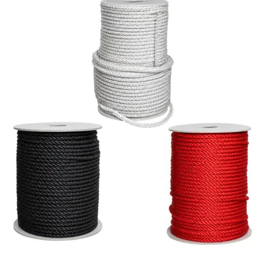 Cabos de fondeo/amarre diseñados para el sector náutico. Varios diámetro de cuerda y colores.