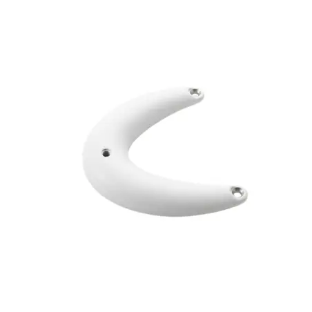 Defensa de proa para barcos en forma de arco color blanco con válvula de inflación.