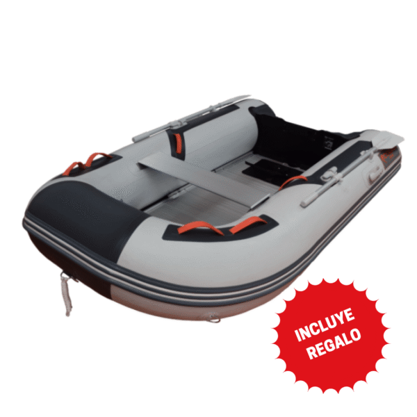 Neumática 270 suelo de aluminio: resistente, estable y fácil de transportar. Ideal para pesca, recreo o como auxiliar. Máxima durabilidad.