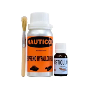 El Kit pegamento Neopreno Hypalon Nauticol es ideal para pegado de gomas, telas de Neopreno-Hypalon, EVA, cuero, tejidos de látex, gomas flexibles, etc.