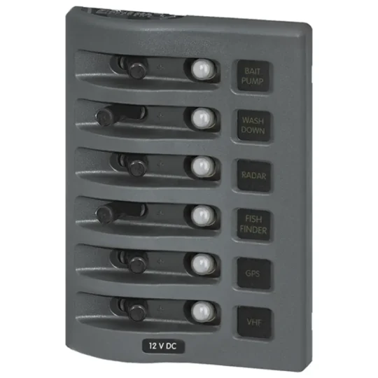 Panel eléctrico 6 disyuntores