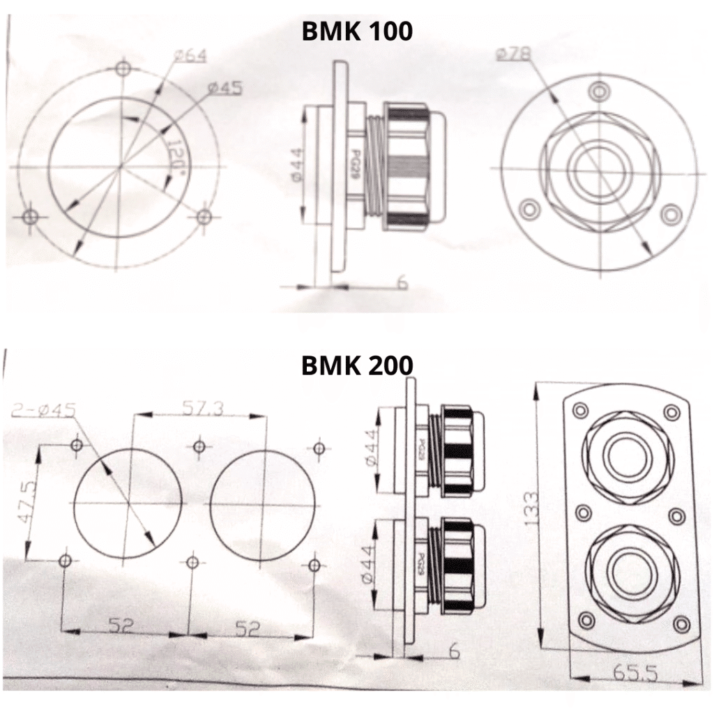 Pasacable SEAFIRST BMK 100_200 MEDIDAS