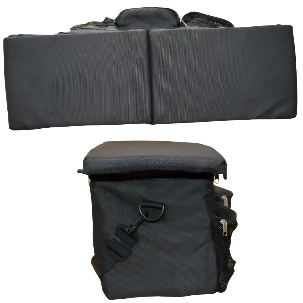 Bolsa asiento para embarcación neumática en color negro disponible para modelos D y E.