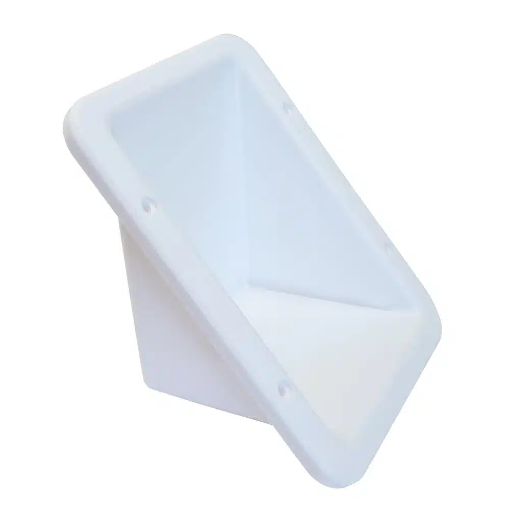 Caja empotrable de polietileno para reabastecimiento de agua o gasolina en Zodiac.