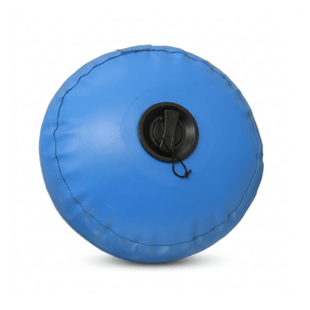 Defensa para barcos hinchable cilíndrica de color azul fabricada en Neopreno Hypalon.