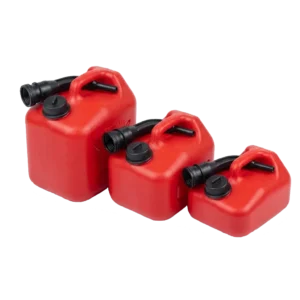 Depósitos gasolina Jerrycan con fondo ergonómico para fácil agarre. Disponibles modelos de 5, 10 y 15 Litros. Ideales para transportar combustible.