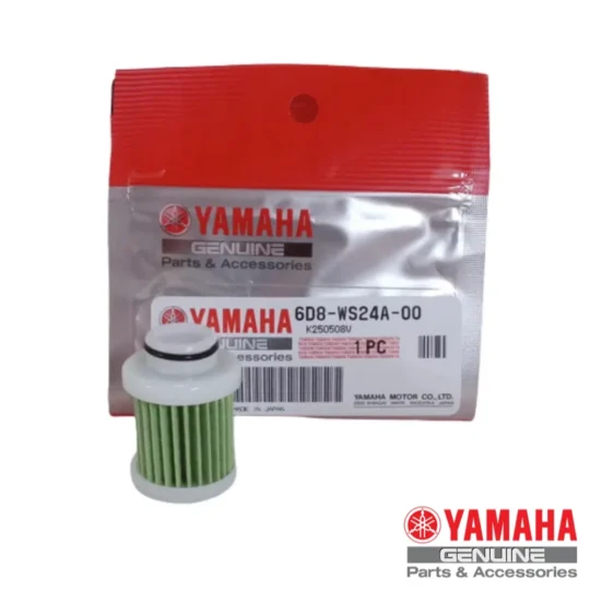 Filtro de combustible Yamaha Original 6D8-WS24A-00 de alta potencia que filtra cualquier partícula pequeña en el combustible. Usado en motores Yamaha F50, F60, F75, F90, F115, etc.).
