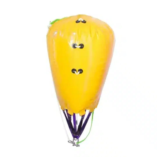 Globos de elevación submarina tipo paracaídas para reflotación y rescate. Desde 250kg a 5000kg.