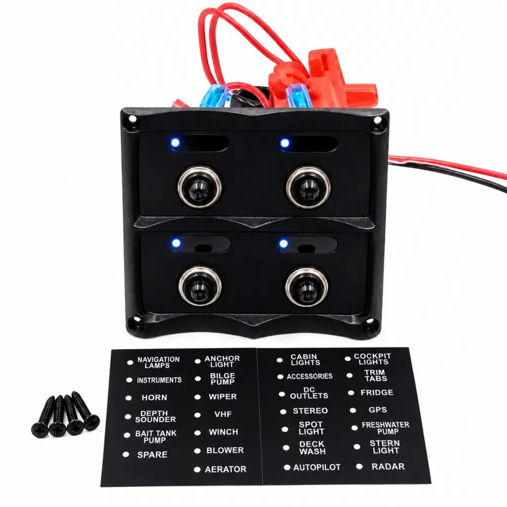 Panel eléctrico 4 botones para embarcaciones