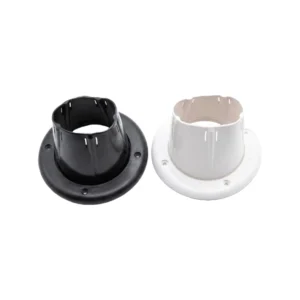 Pasacables cónico para embarcaciones en colores negro y blanco.