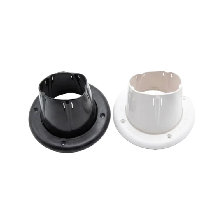 Pasacables cónico para embarcaciones en colores negro y blanco.