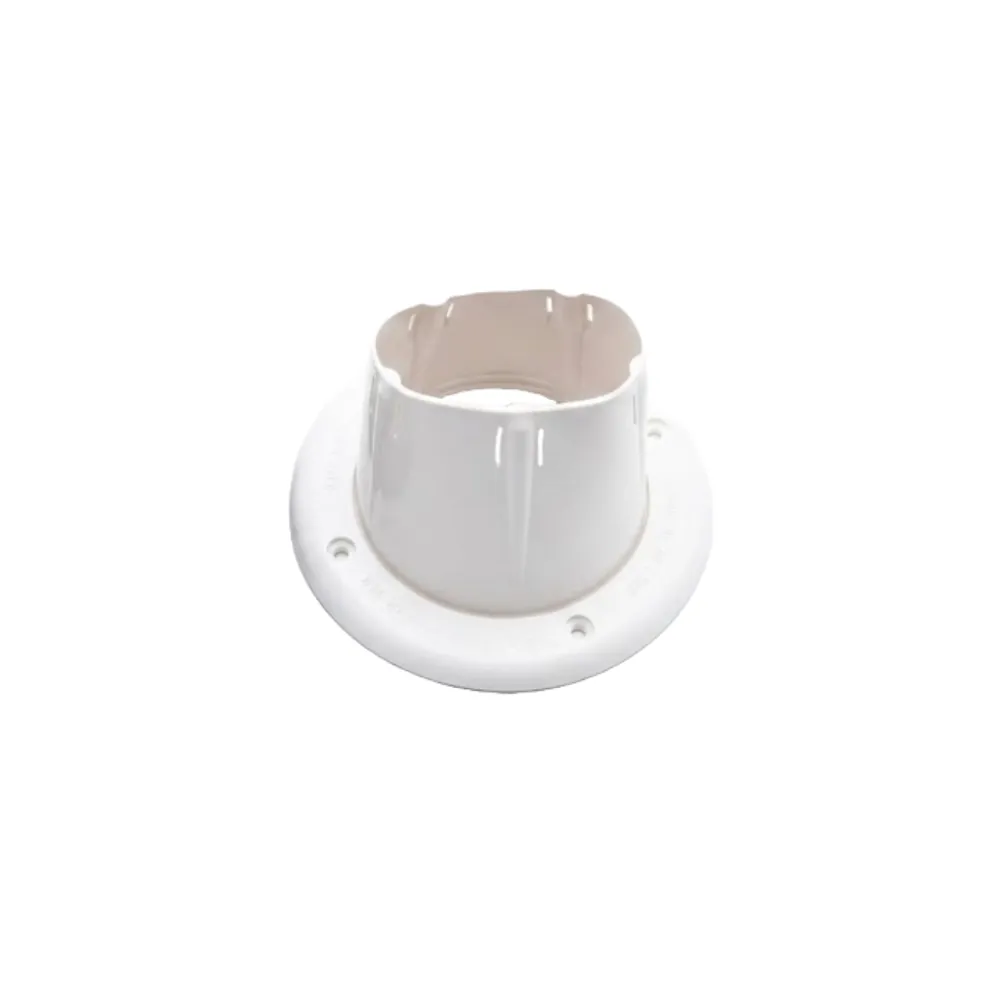 Pasacables cónico blanco de PVC para cableado de embarcaciones.