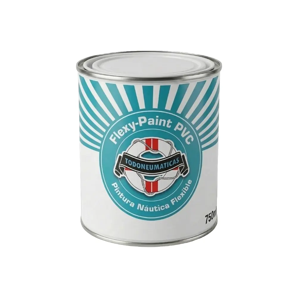 Bote de 750ml de pintura flexible PVC para flotadores de semirrígidas.