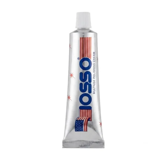 Crema pulidora multiusos Iosso para metales, fibra de vidrio y plásticos.