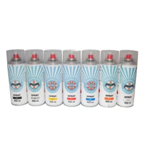 Bote de spray de pintura flexible para reparar y pintar flotadores de embarcaciones de PVC.