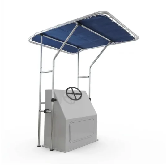 Toldo T-Top para embarcaciones semirrígidas, neumáticas, zodiac, lanchas, botes, etc. Regulable en anchura.