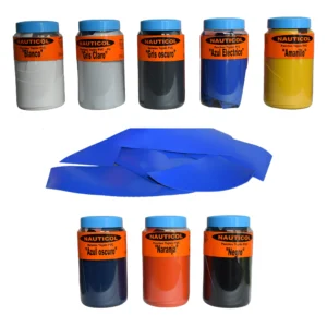 Kit parches de PVC para pequeñas reparaciones de pinchados o rajas.El bote contiene 500 gramos de tejido en varios formatos.