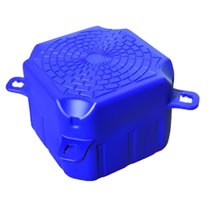 Cubo plataforma azul