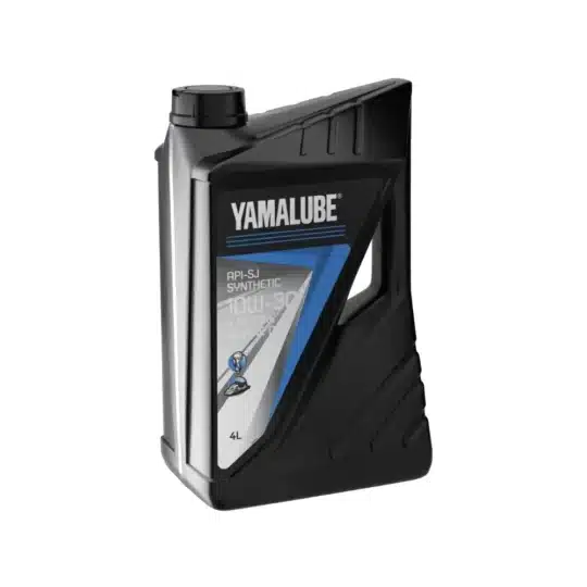 Aceite Yamalube sintético 10W30 para lubricar motores marinos.