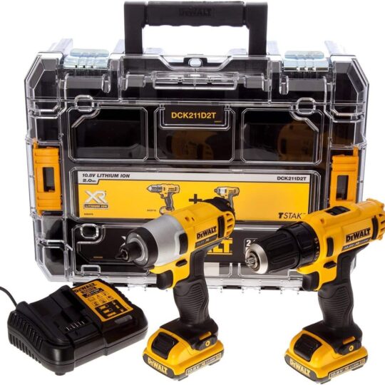 KIT 12V Taladro Atornillador XR + Atornillador Impacto XR DCK211D2T-QW